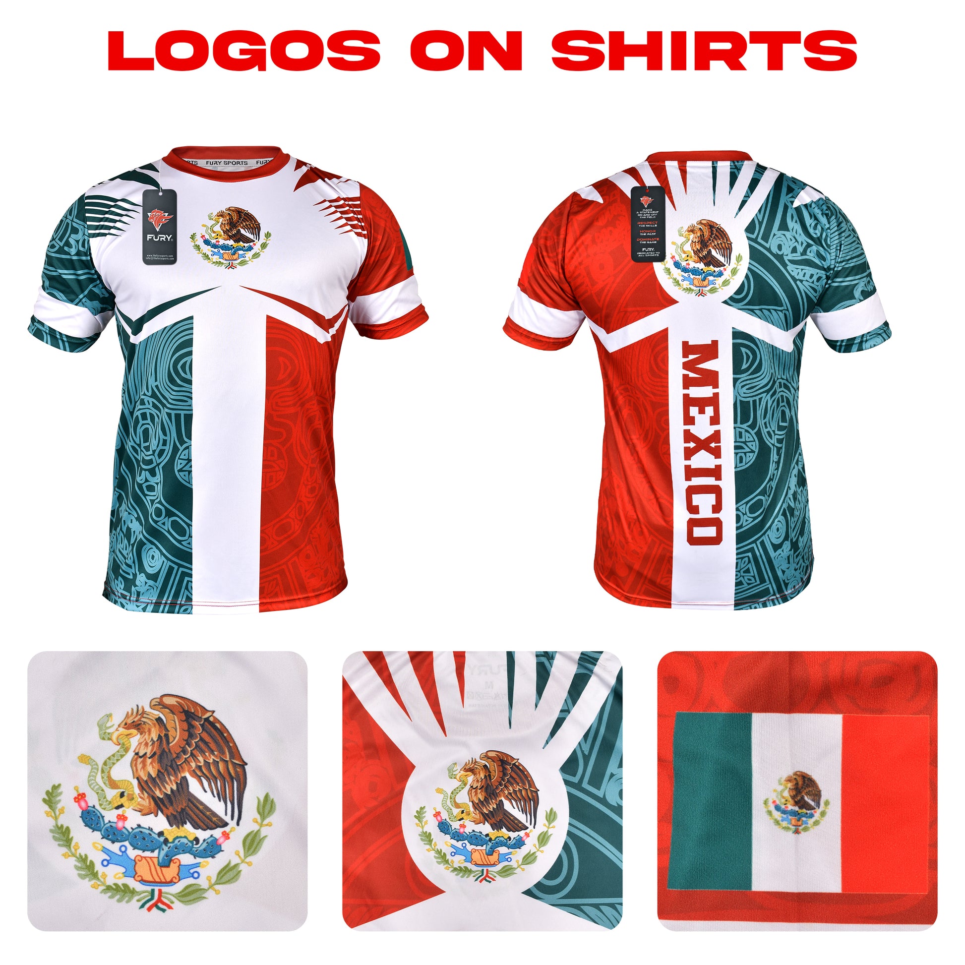 Fury Mexico Soccer Jersey Mexico Shirt for Mexican Unisex/Mujer/Hombre ...