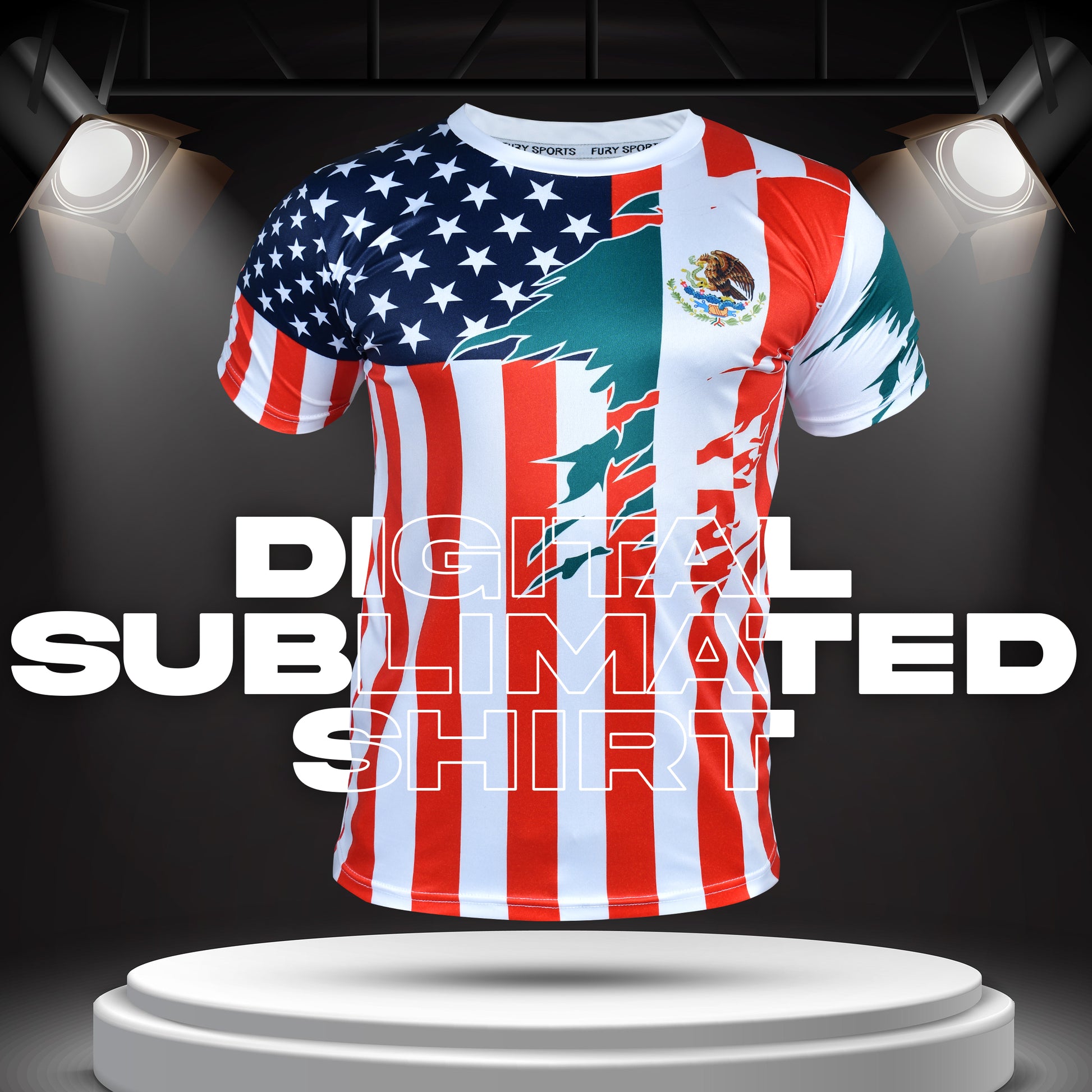  Fury Mexico and USA Flag Mix Soccer Jersey - Mexico